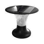Słupek ogrodowy solarny V-TAC 15W LED IP65 czujnik ruchu CCT czarny 26cm VT-426 6000K+4000K 2200lm 3 lata gwarancji