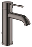 Bateria umywalkowa Grohe Essence jednouchwytowa, rozmiar S, hard graphite, ogranicznik przepływu 5,7 l/min., głowica Ceramiczna 28 mm, zestaw odpływowy z drążkiem