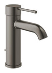 Bateria umywalkowa Grohe Essence jednouchwytowa, rozmiar S, brushed hard graphite, ogranicznik przepływu 5,7 l/min., głowica Ceramiczna 28 mm, zestaw odpływowy z drążkiem