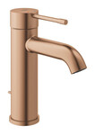 Bateria umywalkowa Grohe Essence jednouchwytowa, rozmiar S, brushed warm sunset, ogranicznik przepływu 5,7 l/min., głowica Ceramiczna 28 mm, zestaw odpływowy z drążkiem