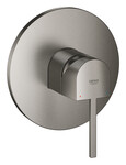 GROHE Plus Одноважільний змішувач для керування одним водяним отвором, матовий твердий графіт, настінний монтаж уприхований, керамічна головка 46 мм, металева розетка, металевий важіль