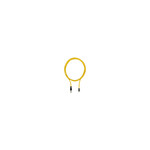 Przewód połączeniowy, PUR, żółty RAL1003, odpowiedni do prowadnic łańcuchowych, 4-pinowe gniazdo proste M8, złącze proste M12, kodowanie A, długość przewodu: 3m