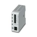 Wielokanałowy wyłącznik elektroniczny do ochrony czterech urządzeń w sieci 24 V DC przed przeciążeniem i zwarciem. Z wyjściem statusu, wejściem resetowania i elektroniczną blokadą ustawionych prądów znamionowych. Do instalacji na szynach DIN.