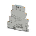 PLC-INTERFACE jako elektroniczny przekaźnik nawrotny, składający się ze złączki bazowej PLC-BPT.../21 z połączeniem Push-in i wbudowanego układu połączeń, do sterowania silnikami DC ze wskaźnikiem LED i układem ochronnym, wyjście: 10 ... 30 V DC/2 A