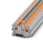 Złącze z odłącznikiem nożowym, napięcie znamionowe: 400 V, prąd znamionowy: 20 A, rodzaj przyłącza: zaciski Push-in, Przekrój znamionowy: 2,5 mmsup2/sup, przekrój: 0,14 mmsup2/sup - 4 mmsup2/sup, montaż: NS 35/7,5, NS 35/15, kolor: szary