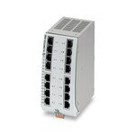 Switch Ethernetowy, 16 portów RJ45 z szybkością 10/100/1000 Mb/s we wszystkich portach, szeroki zakres temperatur, automatyczne rozpoznawanie szybkości transmisji, funkcja autokrosowania i QoS