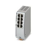 Switch ethernetowy, szeroki zakres temperatur, osiem portów RJ45 z szybkością 10/100 Mb/s we wszystkich portach, automatyczne rozpoznawanie szybkości transmisji, funkcja autokrosowania i QoS