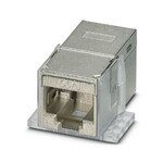 Łącznik RJ45, stopień ochrony: IP20, liczba biegunów: 8, 10 Gb/s, CAT6subA/sub, materiał: Metal, rodzaj przyłącza: Łącznik wtykowy, wyprowadzenie kabla: proste, Wersja Freenet do użycia z ramką montażową IP67 i gniazdkami, Ethernet