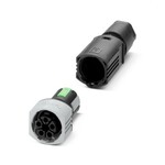 Złącze, rodzaj przyłącza: Zacisk typu push-lock, liczba biegunów: 4+PE, Gniazdo, 0,5 mmsup2/sup ... 2,5 mmsup2/sup, 600 V, 17,5 A, PA, czarny, kodowanie: P, zewnętrzna średnica przewodu: 7 mm ... 11 mm i 11 mm ... 16 mm