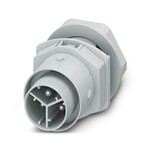 Przepust kablowy, do złącza, rodzaj przyłącza: zaciski Push-in, liczba biegunów: 2+PE, M20, Pin, 0,5 mmsup2/sup ... 2,5 mmsup2/sup, 500 V, 20 A, PA, jasnoszary, kodowanie: P