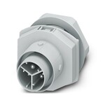 Przepust kablowy, do złącza, rodzaj przyłącza: zaciski Push-in, liczba biegunów: 2+PE, M25, Pin, 0,5 mmsup2/sup ... 2,5 mmsup2/sup, 500 V, 20 A, PA, jasnoszary, kodowanie: P