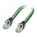 Kabel krosowe, RJ45/IP20 proste na RJ45/IP20 proste, długość kabla: 0,3 m, liczba biegunów: 4, 100 Mbit/s, CAT5, PROFINET, 1x4xAWG22/7, SF/TQ, zielony RAL 6018