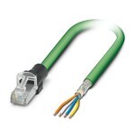 Kabel krosowe, RJ45/IP20 proste, długość kabla: 3 m, liczba biegunów: 4, 100 Mbit/s, CAT5, PROFINET, 1x4xAWG22/7, SF/TQ, zielony RAL 6018