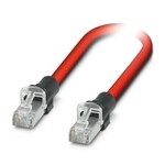 Kabel krosowe, RJ45/IP20 proste na RJ45/IP20 proste, długość kabla: 1 m, liczba biegunów: 4, 100 Mbit/s, CAT5, przekrój przyłącza: AWG 23- 22, PROFINET, 1x4xAWG22/7, SF/TQ, czerwony RAL 3020