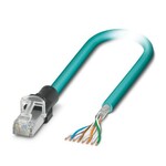 Kabel krosowe, długość kabla: 2 m, liczba biegunów: 8, 1 Gb/s, CAT5, przekrój przyłącza: AWG 26- 26, Ethernet, 4x2xAWG26/19, S/UTP, morski RAL 5021