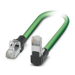 Kabel krosowe, RJ45/IP20 proste na RJ45/IP20 ku górze, długość kabla: 0,3 m, liczba biegunów: 4, 100 Mbit/s, CAT5, PROFINET, 1x4xAWG22/7, SF/TQ, zielony RAL 6018