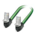 Kabel krosowe, RJ45/IP20 ku dołowi na RJ45/IP20 ku dołowi, długość kabla: 0,5 m, liczba biegunów: 4, 100 Mbit/s, CAT5, PROFINET, 1x4xAWG22/7, SF/TQ, zielony RAL 6018