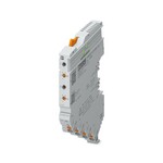 2-kanałowy moduł wyłącznika elektronicznego do ochrony odbiorników w sieci 12 i 24 V DC przed przeciążeniem i zwarciem z ograniczeniem prądu. Prąd znamionowy ustawiany przełącznikiem stopniowym w zakresie od 1 A do 4 A. Do montażu na szynie DIN za pomocą szyn zbiorczych CAPAROC.