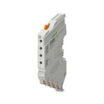 Moduł czterokanałowych wyłączników elektronicznych do ochrony odbiorników w sieci 12 i 24 V DC przed przeciążeniem i zwarciem. Prąd znamionowy ustawiany przyciskiem LED w zakresie od 1 A do 10 A. Do montażu na szynie DIN za pomocą szyn zbiorczych CAPAROC.
