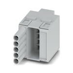 Moduł wkładki stykowej, liczba biegunów: 5, styki mocy: 5, Gniazdo, Przyłącze Push-in, 400 V, 16 A, 0,5 mmsup2/sup ... 2,5 mmsup2/sup, zastosowanie: Moc, ze strefą rozłączania do podłączenia wtyku bezpiecznikowego, konstrukcyjnego i rozłączającego