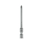 Końcówka wkrętakowa, krzyżowy PH, nasadka E6,3-1/4, wielkość: PH 1 x 70 mm, hartowana, odpowiedni do uchwytów wykonanych zgodnie z normą DIN 3126-F 6,3 / ISO 1173