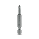 Końcówka wkrętakowa, krzyżowy PZ, nasadka E6,3-1/4, wielkość: PZ 1 x 50 mm, hartowana, odpowiedni do uchwytów wykonanych zgodnie z normą DIN 3126-F 6,3 / ISO 1173