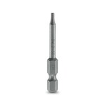 Końcówka wkrętakowa, sześciokątna, nasadka E6,3-1/4, wielkość: hex 2 × 50 mm, hartowana, odpowiednia do uchwytów według DIN 3126-F 6,3 / ISO 1173