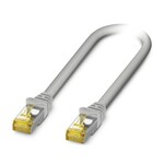 Kabel krosowe, RJ45/IP20 proste na RJ45/IP20 proste, długość kabla: 0,3 m, liczba biegunów: 8, przekrój przyłącza: AWG 26- 26, 4x2xAWG26/7. S/FTP, szary