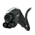 CHARX connect compact, CCS typu 1, Kabel ładowania DC, 80 A trwale, 1000 V DC, z wtykiem ładowania pojazdu i wolnym końcem, kabel: 6 m, czarny, prosty, z podłączonym stykiem CS, z analogowym czujnikiem temperatury, brak chłodzenia cieczą, Logo PHOENIX CONTACT, SAE J1772, IEC 62196-3, do ładowania pojazdów elektrycznych (EV) prądem stałym (DC)