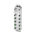 Axioline E, Cyfrowe urządzenie wejściowe/wyjściowe, PROFINET, Złącze M12, kodowane D, Wejścia cyfrowe: 8, 24 V DC, technika przyłączeniowa: 4-żyłowe, Wyjścia cyfrowe: 8, 24 V DC, 2 A, technika przyłączeniowa: 3-żyłowe, stopień ochrony: IP65/IP67/IP69