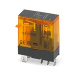 Wtykowy przekaźnik miniaturowy, Przyłącze FASTON, 1 zestyk przełączny, wskaźnikiem stanu: LED (żółta), Napięcie wejściowe: 24 V DC