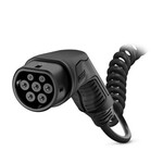 Kabel ładowania AC, 32 A trwale, 480 V AC, z wtykiem ładowania pojazdu i wolnym końcem, kabel: 5 m, czarny, spiralna, bez osłonki, Logo PHOENIX CONTACT, IEC 62196-2, do ładowania prądem przemiennym (AC) pojazdów elektrycznych (EV) z gniazdem ładowania pojazdu typu 2