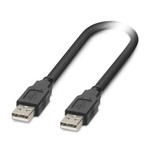 Kabel USB, rodzaj: USB-A, stopień ochrony: IP20, długość kabla: 0,3 m, liczba biegunów: 4, 480 Mbit/s, wyprowadzenie kabla: proste, USB 2.0