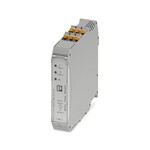 Przekaźnik do monitorowania temperatury uzwojenia silnika (maks. 2x3 PTC) do czujnika temperatury wg DIN 44081 i DIN 44082 z monitorowaniem zwarcia obwodu termistora PTC, dynamicznym monitorowaniem przerwania obwodu, 2-kanałowym obwodem detekcji.brOdczyt jest możliwy za pomocą aplikacji na smartfona za pomocą bezprzewodowej komunikacji NFC, 1x2 wyjścia dla zestyków bezpotencjałowych PDT, NC (normalnie zamknięty), reset ręczny, opcjonalne przyłącze śrubowe i wtykowe.