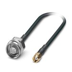Kabel koncentryczny 50 ?, długość: 1 m, N(m) - RSMA(m), średnica zewnętrzna: 4,9 mm, częstotliwość transmisji: ? 7,25 GHz, typowa tłumienność: 800 MHz 0,5 dB, 2,4 GHz 0,8 dB, 5,8 GHz 1,2 dB, 7,25 GHz 1,4 dB