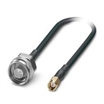 Kabel koncentryczny 50 ?, długość: 1 m, N(m) - SMA(m), średnica zewnętrzna: 4,9 mm, częstotliwość transmisji: ? 7,25 GHz, typowa tłumienność: 800 MHz 0,5 dB, 2,4 GHz 0,8 dB, 5,8 GHz 1,2 dB, 7,25 GHz 1,4 dB