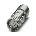 Złącze kablowe M23 PRO, proste, 8+1 bieguny, gniazdo, ekranowane, kodowanie N, przyłącze lutowane, średnica kabla 9-15 mm
