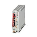 Security-Router seria, 5 Porty RJ45 10/100/1000 Mb/s, stopień ochrony: IP20, Temperatura otoczenia (praca): -20 °C ... 60 °C, Zakres napięcia zasilania: 12 V DC ... 36 V DC, NAT, VPN, niezarządzalny, 4-portowy switch, proces rozwoju certyfikowany zgodnie z IEC 62443-4-1, Certyfikat produktu wg IEC 62443-4-2, prosta zapora sieciowa Stateful Inspection, bezpieczna separacja dla PROFIsafe zgodnie z IEC 61784-3-3