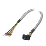 Okrągły kabel konfekcjonowany. sterownik: Axioline Realtime I/O. przyłącze 1: Pojedyncze żyły (8-bieg.) (Żyły są opisane i zaopatrzone w tulejki). złącze 2: IDC/FLK listwa styków żeńskich (1x 14-bieg.). długość kabla: 1 m