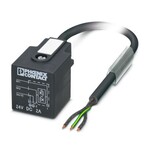 Kabel czujnika/urządzenia wykonawczego, 3-bieg., PUR bez halogenów, czarno-szary (RAL 7021), wolny koniec przewodu, na Wtyk zaworowy A, z 1 LED, Układ: Dioda gasząca, długość kabla: 3 m