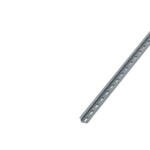 Szyna DIN z otworami, Wariant opakowania po 10 sztuk (20 m), wg EN 60715, materiał: Stal, niepowlekany, Profil standardowy, kolor: białe aluminium