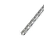Szyna DIN z otworami, Wariant opakowania po 10 sztuk (20 m), wg EN 60715, materiał: Aluminium, niepowlekany, Profil standardowy, kolor: srebrny