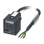 Kabel czujnika/urządzenia wykonawczego, 3-bieg., PCW, czarny RAL 9005, wolny koniec przewodu, na Wtyk zaworowy A, Układ: niepodłączony, długość kabla: 5 m