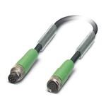 Kabel czujnika/urządzenia wykonawczego, 8-bieg., PUR bez halogenów, czarno-szary (RAL 7021), Wtyki proste M8, kodowanie: A, na Gniazdo proste M8, kodowanie: A, długość kabla: 1,5 m