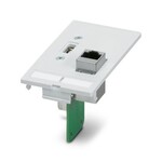 Płyta frontowa danych z wkładkami stykowymi, plastik z blachą ekranującą, 1x USB gniazdo (gniazdo/gniazdo), konstrukcja A, 1×RJ45, 8-biegun., metal CAT5e (gniazdo/gniazdo)