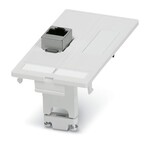 Płyta czołowa danych z wkładkami stykowymi, tworzywo sztuczne, złącze 1x RJ45, 8-biegunowe metalowe, CAT5e (żeńskie/żeńskie), 1x D-SUB 9 z zaślepką