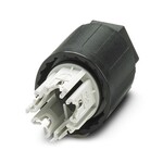 Nakrętka QUICKON, czarna, 4-pinowa+PE, 2,5 mmsup2/sup ... 6,0 mmsup2/sup/690 V/40 A, do przewodów o średnicy 12 mm... 20 mm.