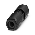 Złączki przewodowe QUICKON, czarne, 4-pinowe+PE, 2,5 mmsup2/sup ... 6,0 mmsup2/sup/690 V/40 A, do kabli o średnicy 12 mm ... 20 mm.