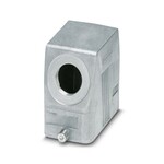 Obudowy wtyku B10, do pałąka wzdłużnego, materiał: odlew aluminiowy ciśnieniowy, odporny na wodę morską, odejście kabla: 1, boczne, 1x M25, wysokość: 72 mm, dławnica kablowa: bez, Standard