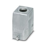 Obudowy wtyku B10, do pałąka wzdłużnego, materiał: odlew aluminiowy ciśnieniowy, odporny na wodę morską, odejście kabla: 1, proste, 1x M25, wysokość: 72 mm, dławnica kablowa: bez, Standard